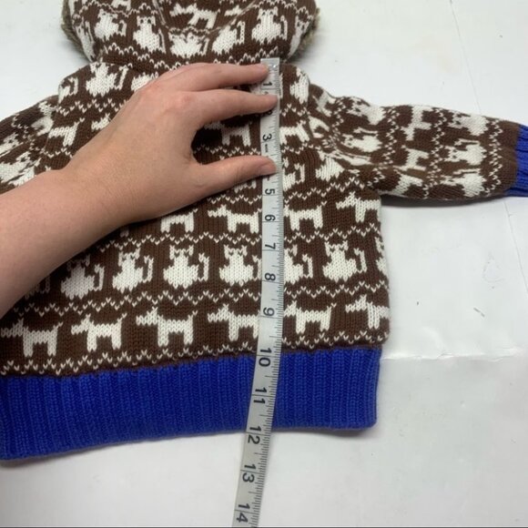 •, Hanna Andersson Cat Dog Knit Jacket Fur Hood Unisex - Picture 7 of 11